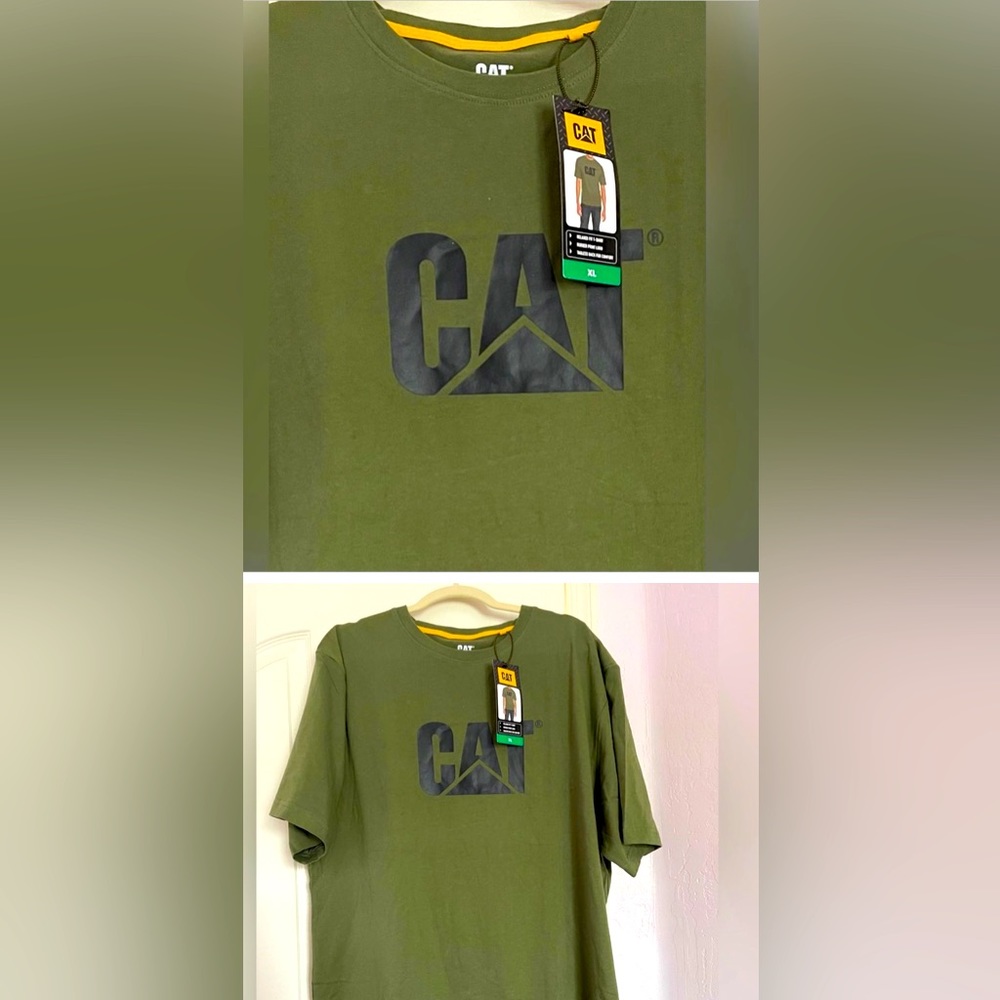 CAT Caterpillar Men's Workwear Relaxed Fit T Shirt Green Size XL - new with tag